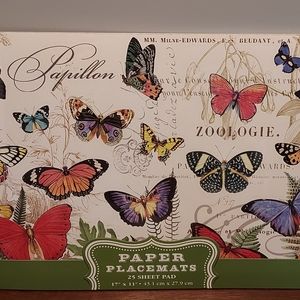 Butterfly print paper table placemats